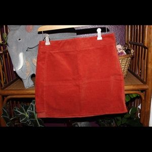 Burnt Orange Suede Mini Skirt